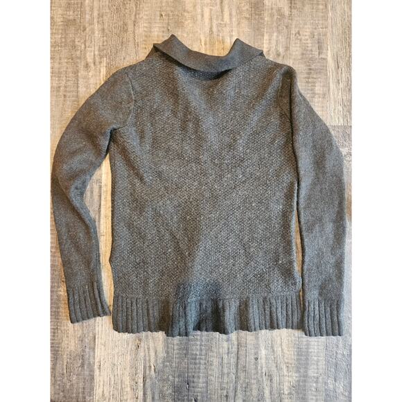 Tory burch wool Collared pullover v neck sweater Womens small gray - Picture 6 of 7